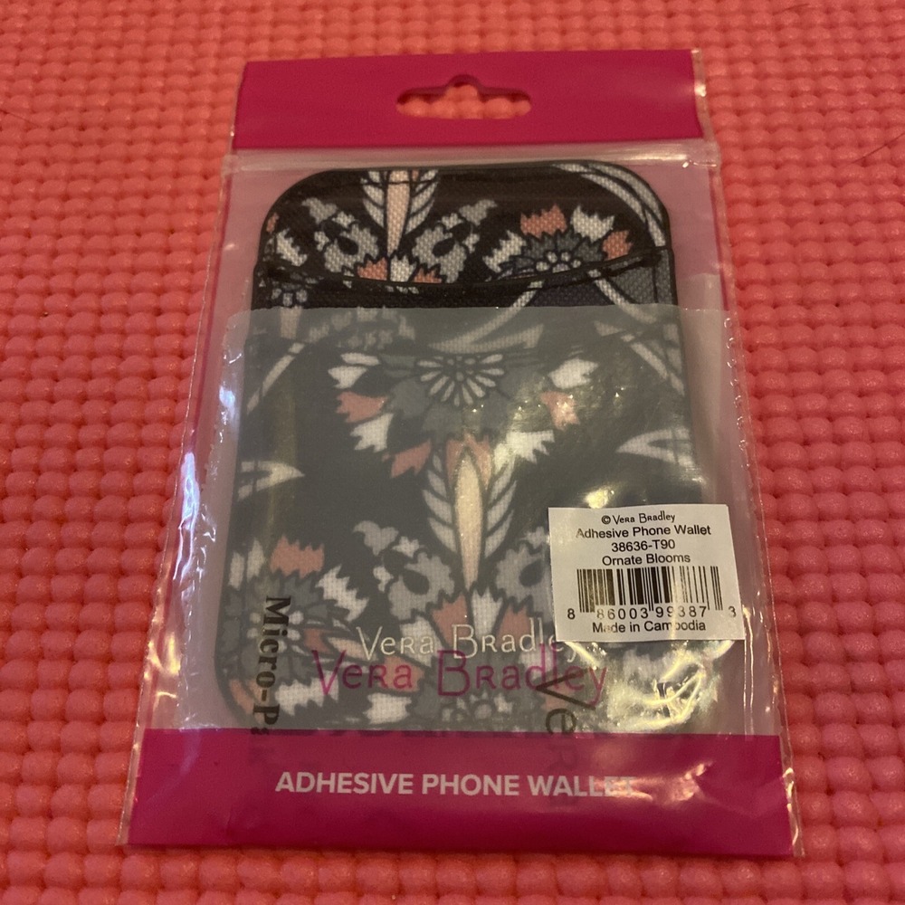 Vera Bradley Adhesive Phone Wallet Ornate Blooms New With Tags